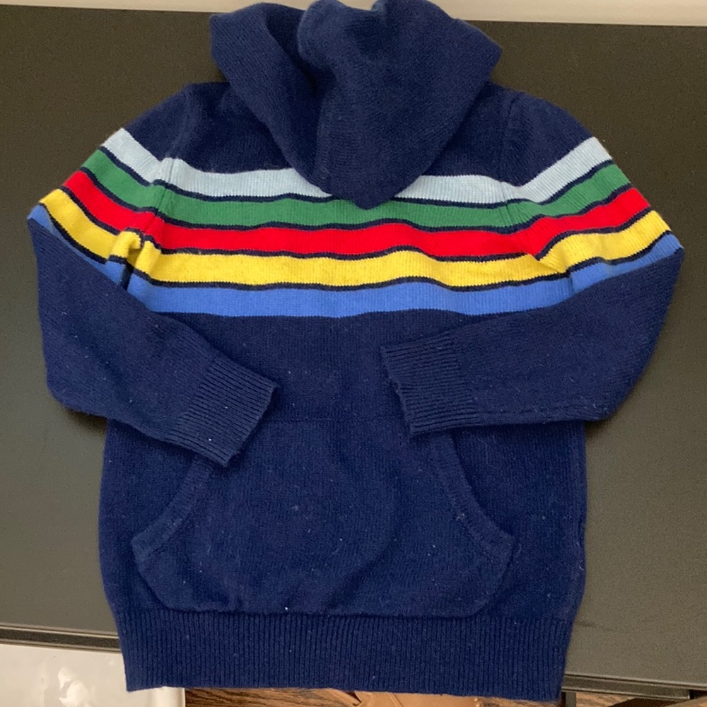 Mini Boden Boys Hooded Wool Sweater Size 6-7/122cm